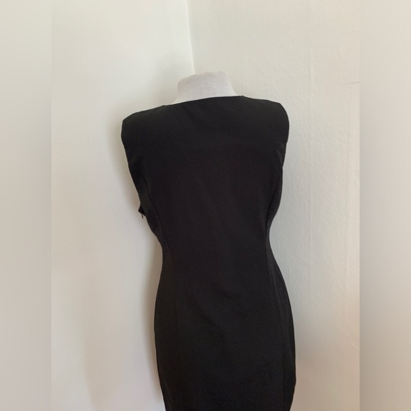 NWT REVOLVE MINIMALIST lovers COMMENSE Black Linen Blend V-Neck Dress Large Mini - Picture 10 of 16